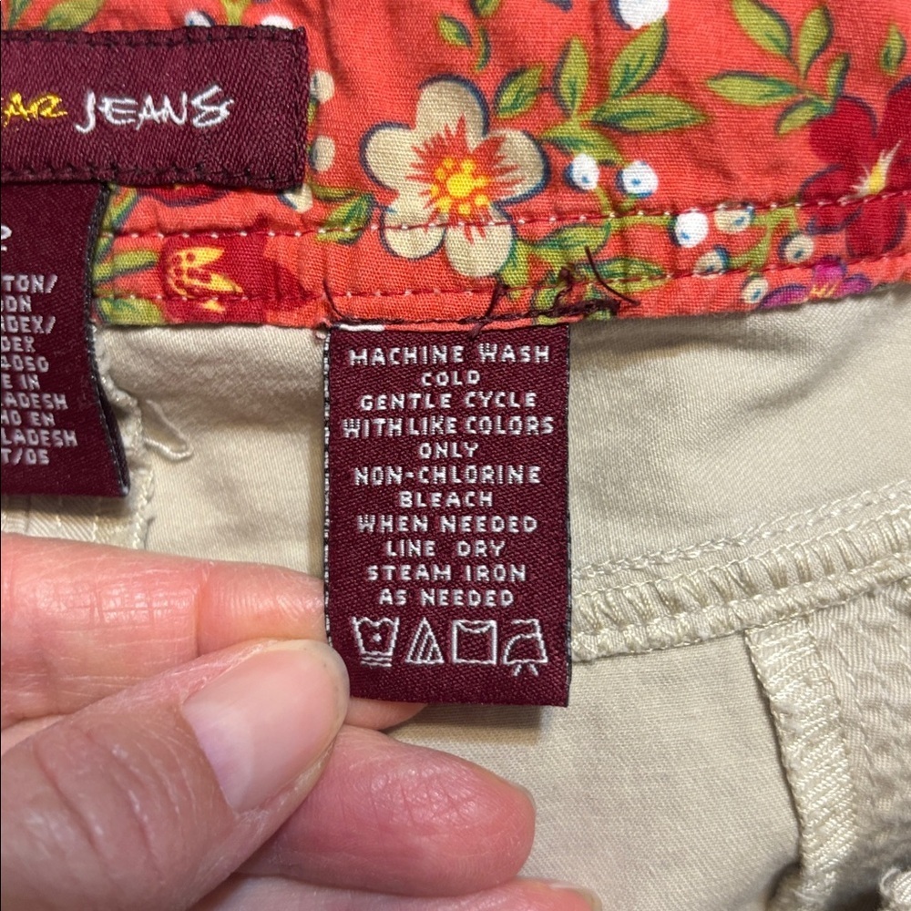 Jones Wear Jeans, Low Rise khaki pleated mini skirt, 12 - Picture 6 of 8